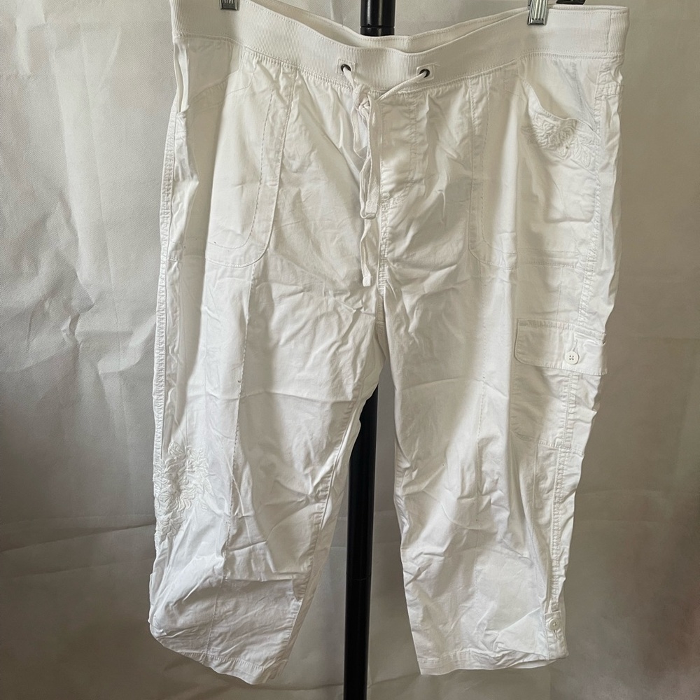 Terra & Sky Men's White Cargo Pants